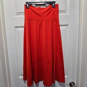 Lands End Skirt Womens S (6-8) Pullon Soft Maxi Lagenlook Boho